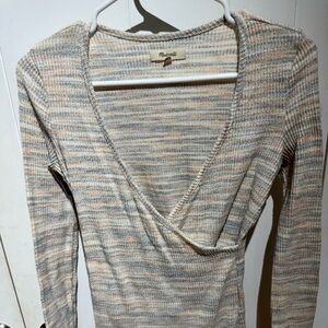 Mauve Long Sleeve Striped Top